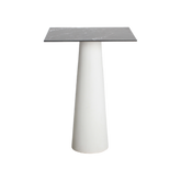 Container table high white marble